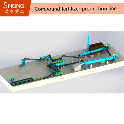 এনপিকে সার তৈরির জন্য ঘূর্ণায়মান ড্রাম গ্র্যানুলেটর, ৩-৮ মিমি দানাদার, ৩৮০V