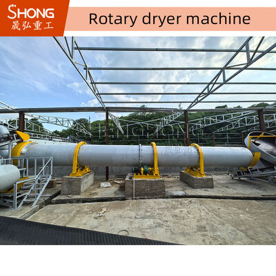 রোটারি ড্রাম ড্রায়ার 50-600°C তাপমাত্রা পরিসীমা এবং ফ্যান ব্লাভার সহ 1-50t/h উৎপাদন ক্ষমতা সহ