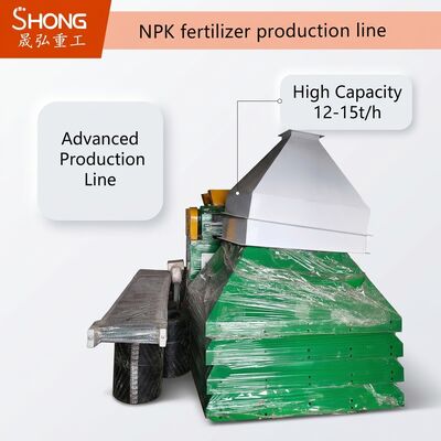 এক ধাপে গঠন, শক্তি সঞ্চয় এবং 12-15t/h ক্ষমতা সহ ডাবল রোলার গ্রানুলেশন সহ এনপিকে সার উৎপাদন লাইন