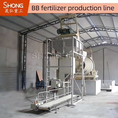 দক্ষ বাল্ক মিশ্রণের জন্য 10-12 T/H ক্ষমতা এবং PLC নিয়ন্ত্রণ সহ কার্বন ইস্পাত BB সার উত্পাদন লাইন