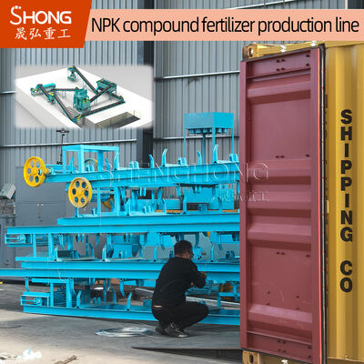 18.5kw শক্তি 1.5-2.5t/h ক্ষমতা কার্বন ইস্পাত উপাদান এনপিকে সার উত্পাদন লাইন ডাবল রোলার প্রেস সহ