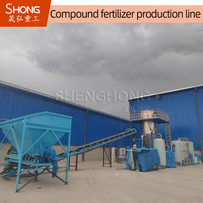 15-20T/H NPK কম্পাউন্ড সার উৎপাদন লাইন 1500-2400 মিমি রোটারি ড্রাম গ্রানুলেটর সঙ্গে বল আকৃতির গ্রানুলস জন্য
